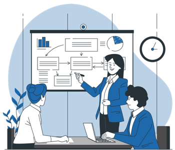 DevFox web design and development team working together